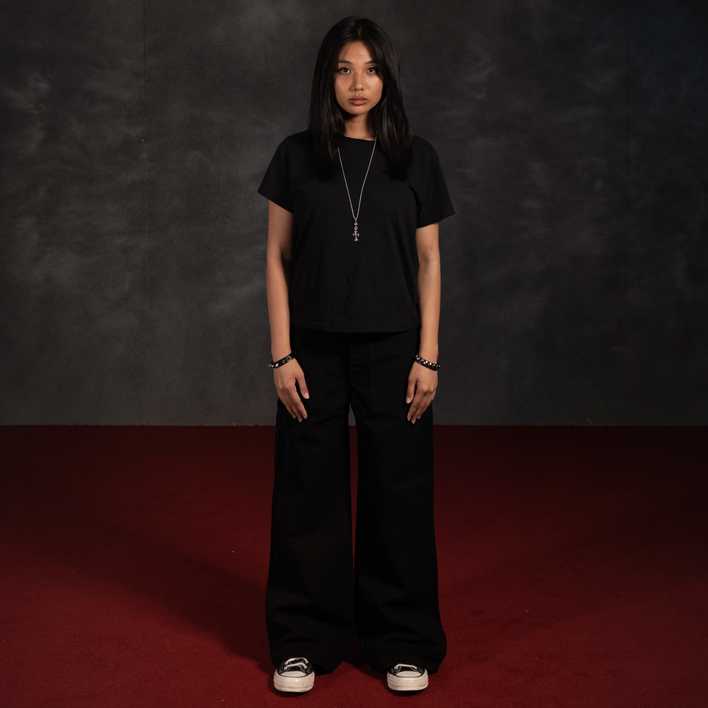 'Terrain' Black Slub Tee