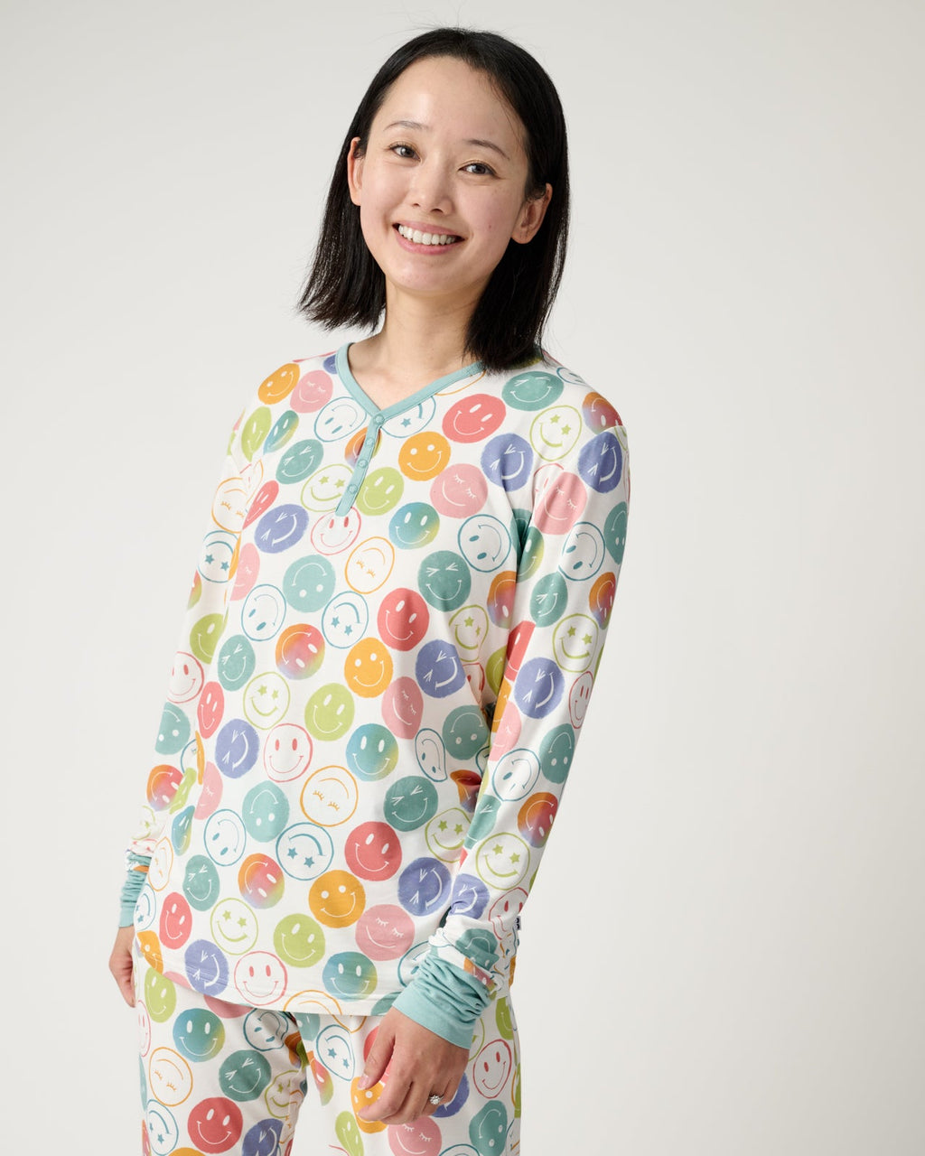 Positive Vibes Women's Long Sleeve Pajama Top