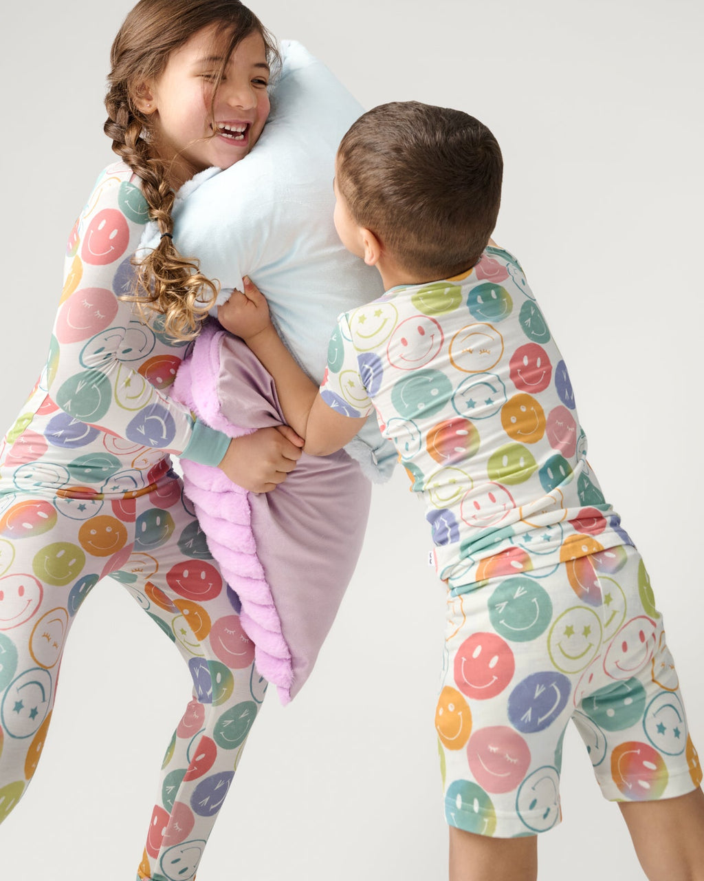 Positive Vibes Two-Piece Short Sleeve & Shorts Pajama Set