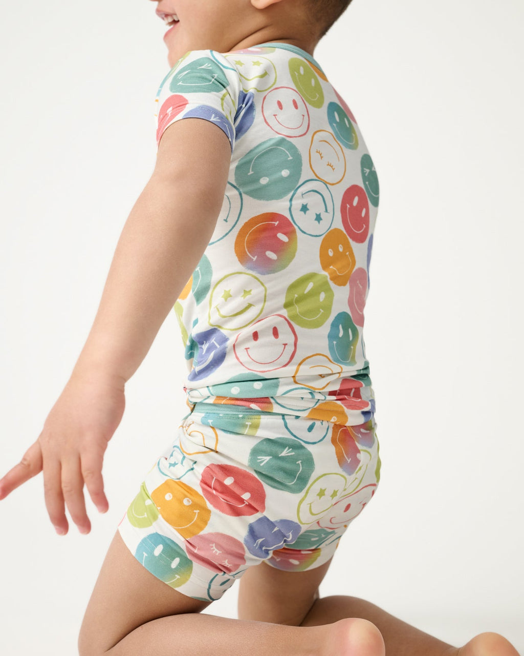 Positive Vibes Two-Piece Short Sleeve & Shorts Pajama Set