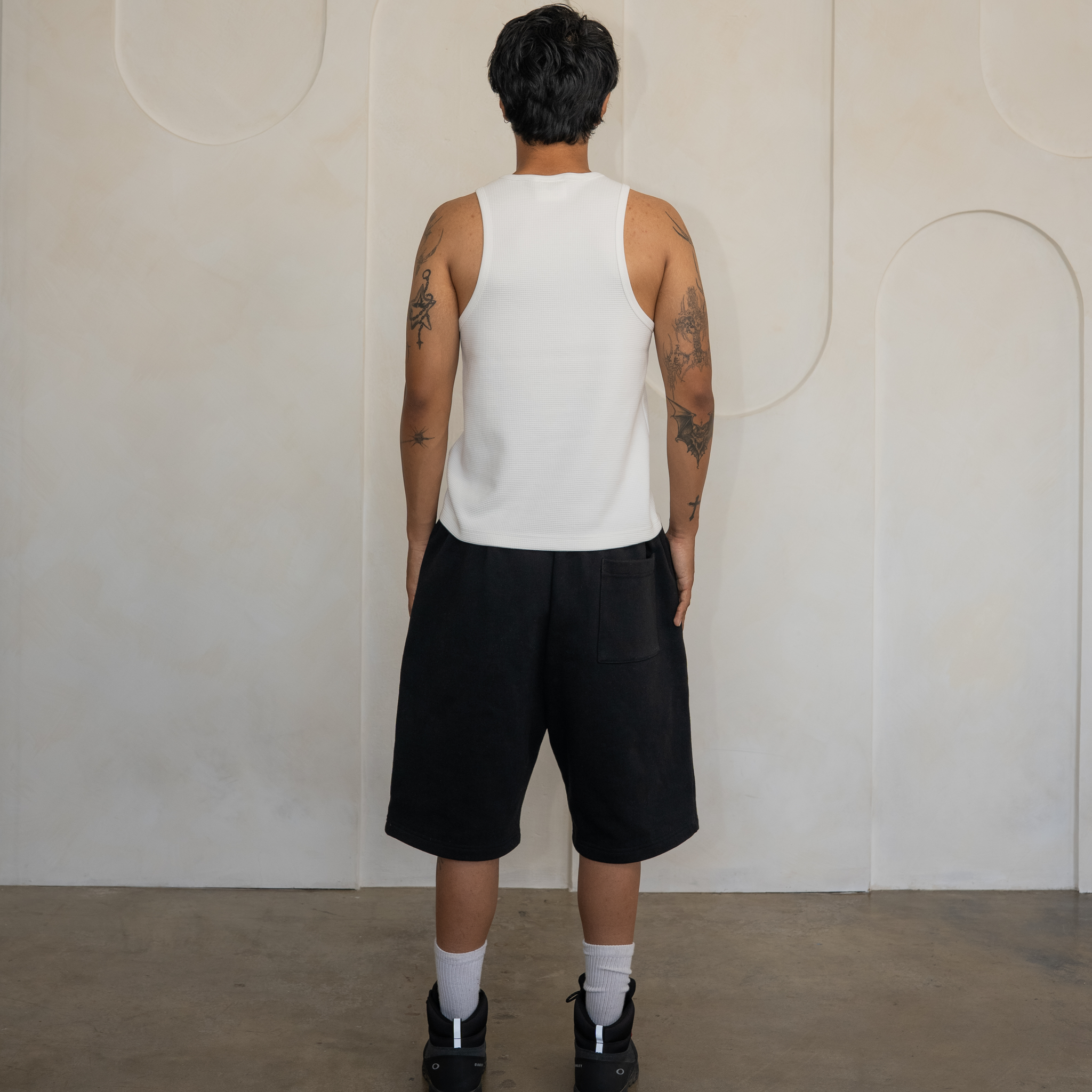 'White' Waffle Knit Tank Top